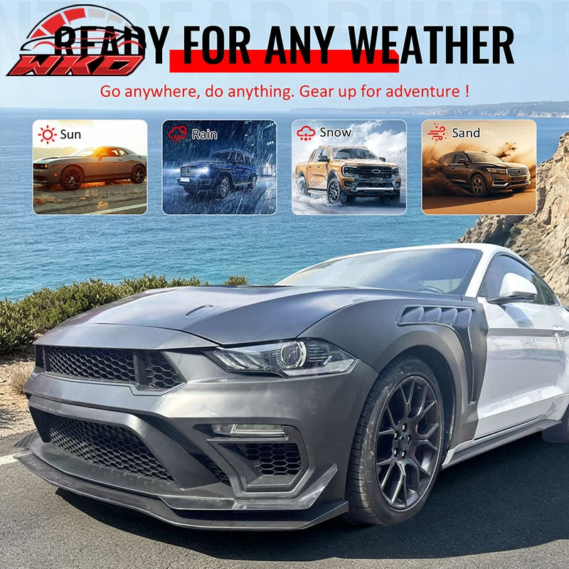 Wholesale For 18-23 Ford Mustang GTD Style Front Bumper Conversion + Fender + Hood +Grille - Wikond Auto
