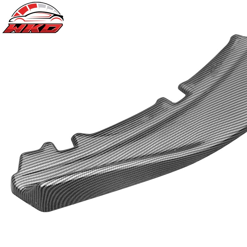 Fits 13-14 Ford Mustang IKON Style Front Bumper Lip Spoiler Carbon Fiber Print