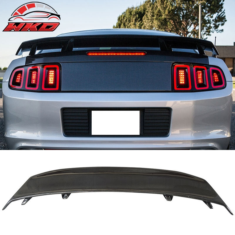 Fits 10-14 Ford Mustang LS Style Carbon Fiber (CF) Rear Trunk Spoiler Wing