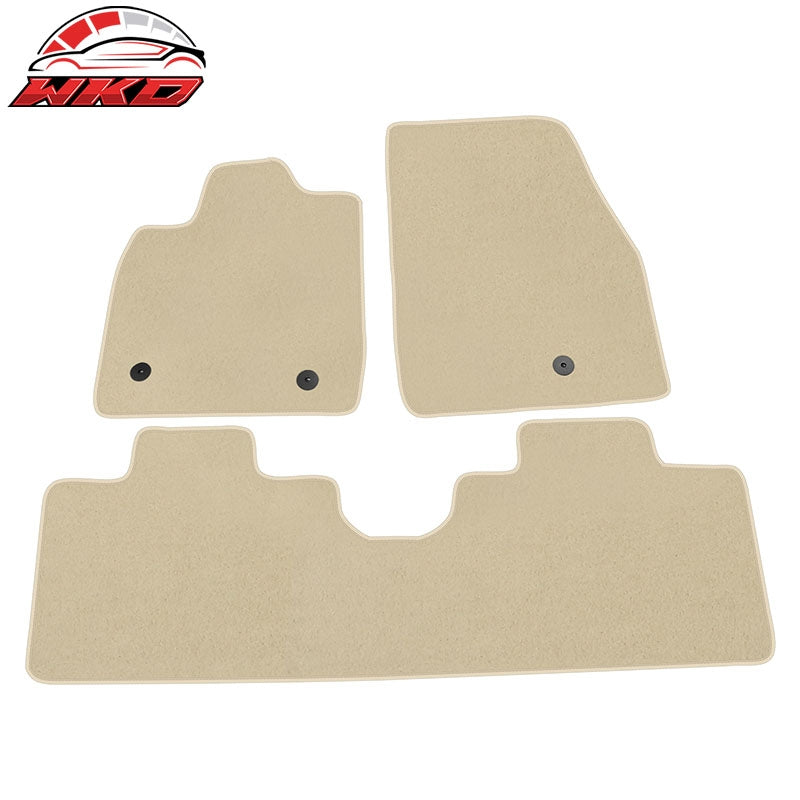 Wholesale 21-26 Ford Mustang Mach-E Front Rear Floor Mats Liner Carpets Nylon Beige