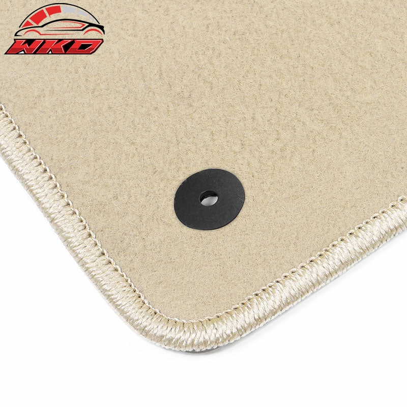 Fits 21-26 Ford Mustang Mach-E Front Rear Floor Mats Liner Carpets Nylon Beige