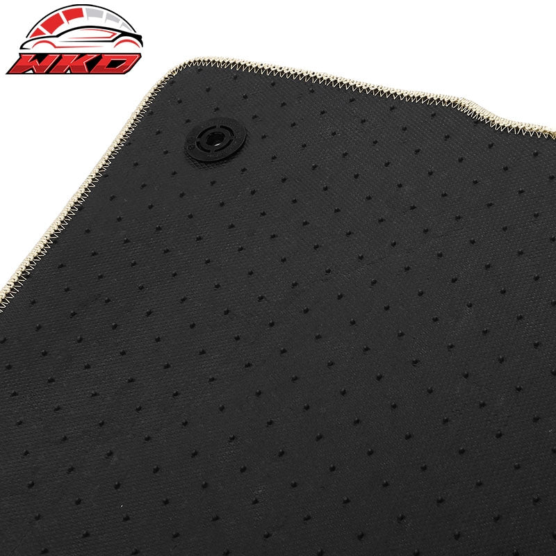 Fits 21-26 Ford Mustang Mach-E Front Rear Floor Mats Liner Carpets Nylon Beige