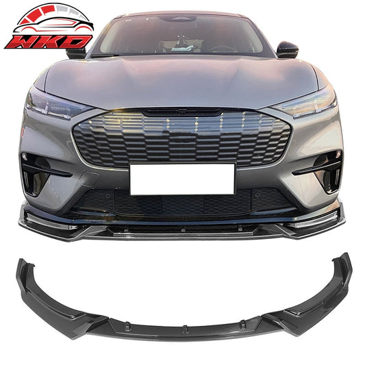 Wholesale 21-23 Ford Mustang Mach-E GT 3PCS Front Bumper Lip PP Carbon Fiber Print