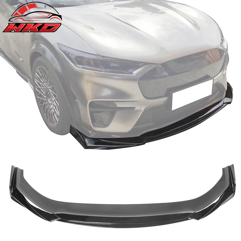 Fits 21-23 Ford Mustang Mach-E Gloss Black Front Bumper Lip Spoiler Splitter 1PC