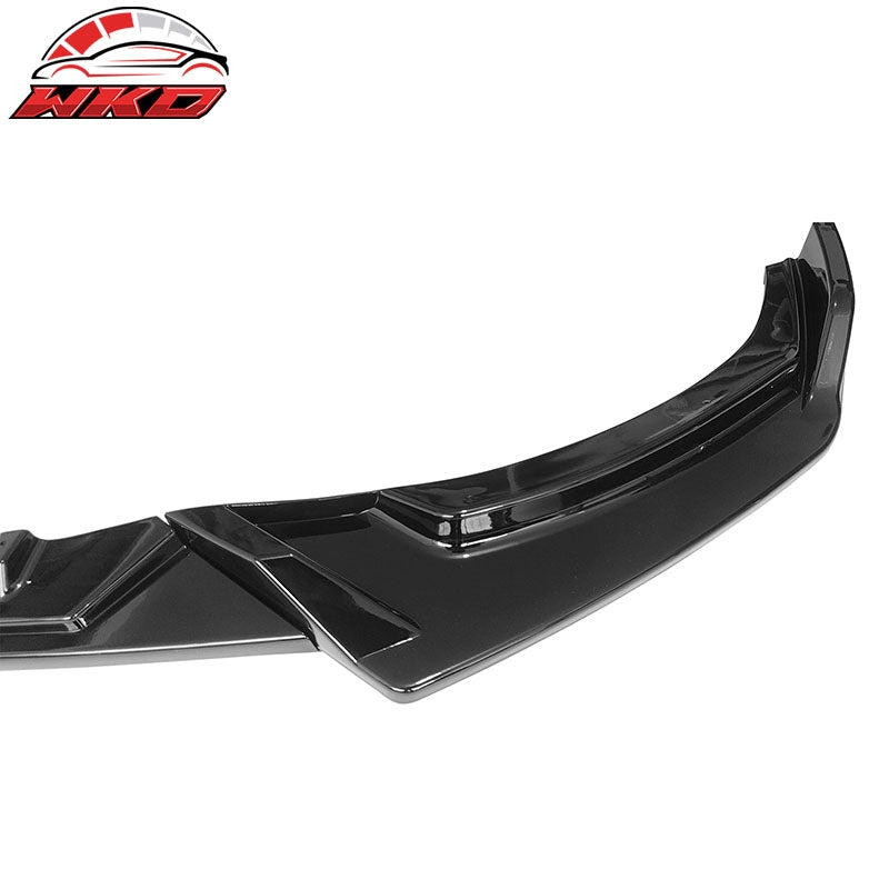 Fits 21-23 Ford Mustang Mach-E GT 3PCS Front Bumper Lip Spoiler PP Gloss Black