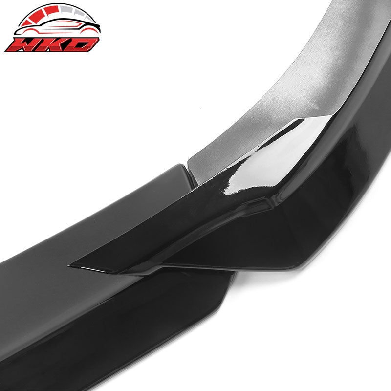 Fits 21-23 Ford Mustang Mach-E Gloss Black Front Bumper Lip Spoiler Splitter 3PC
