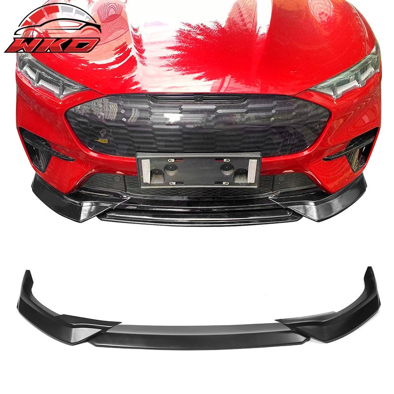 Fits 21-23 Ford Mustang Mach-E Matte Black Front Bumper Lip Spoiler Splitter 3PC