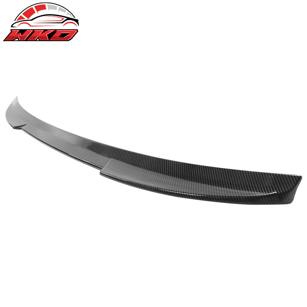 Fits 21-25 Ford Mustang Mach-E 4DR IKON Carbon Fiber Print MID Trunk Spoiler ABS