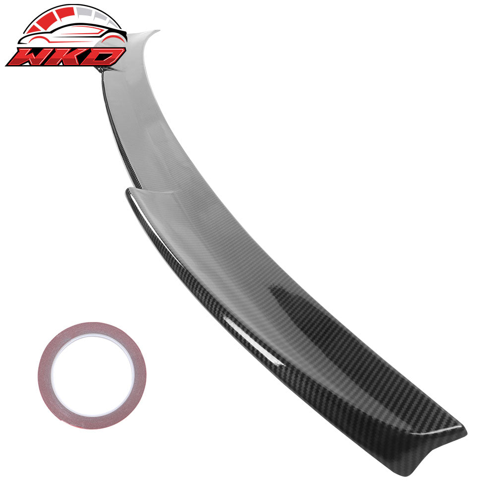Fits 21-25 Ford Mustang Mach-E 4DR IKON Carbon Fiber Print MID Trunk Spoiler ABS