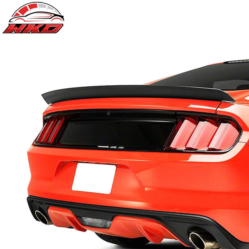 Fits 15-23 Ford Mustang R Style Rear Trunk Lid Spoiler Wing Gloss Black ABS