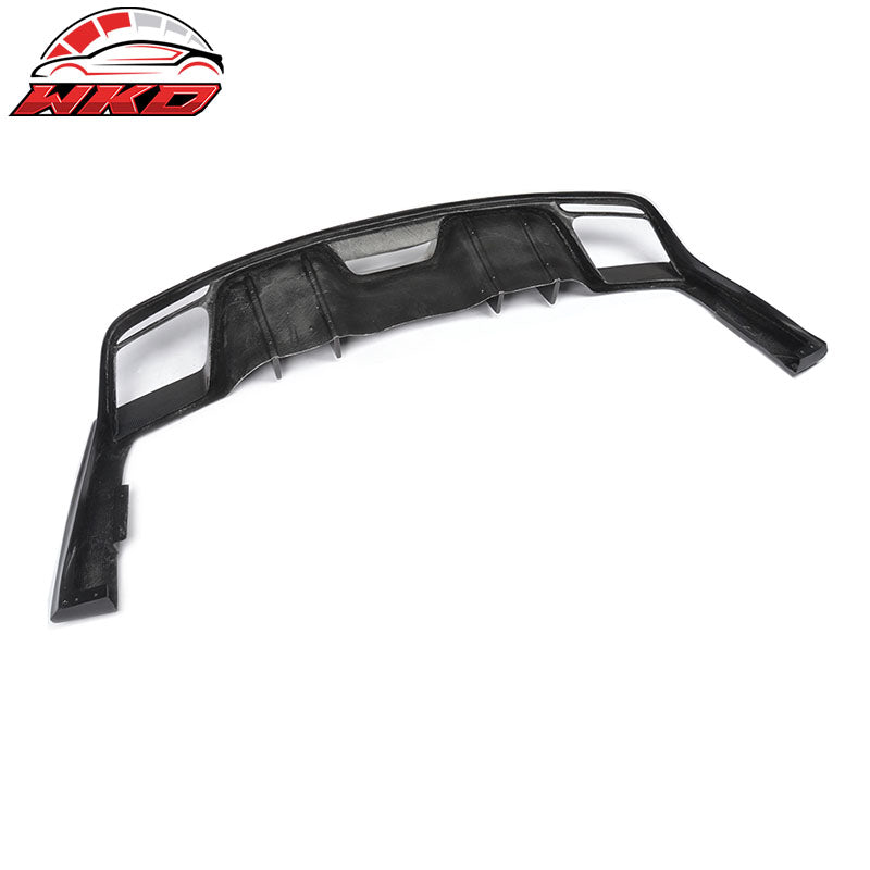 Fits 15-17 Ford Mustang Coupe JC Style Rear Bumper Diffuser Matte Carbon Fiber