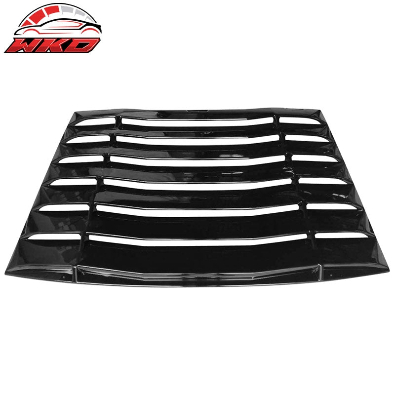 Fits 05-14 Ford Mustang IKON Style Rear Window Louver Sun Shade Vent Gloss Black