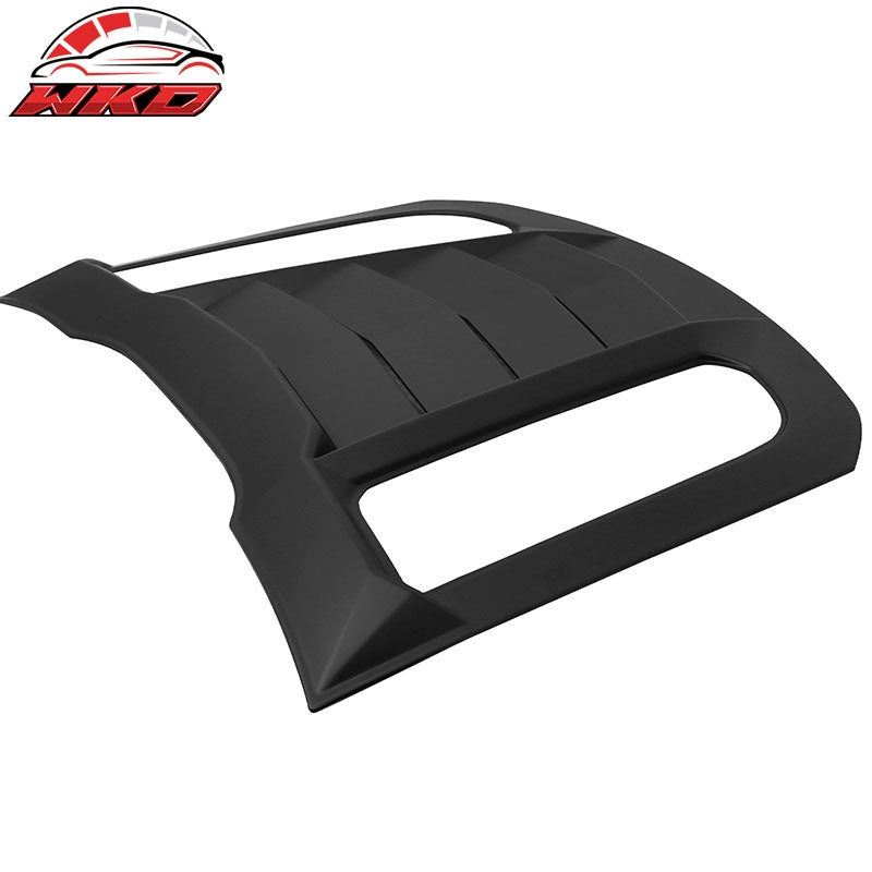 Fits 15-24 Ford Mustang Coupe IKON V2 Rear Window Louver Cover ABS Matte Black