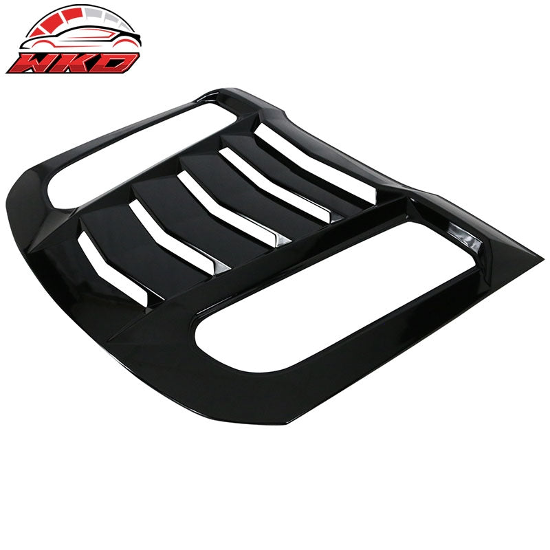 Wholesale 15-24 Ford Mustang IKON V2 Style Rear Window Louver Sun Shade Gloss Black