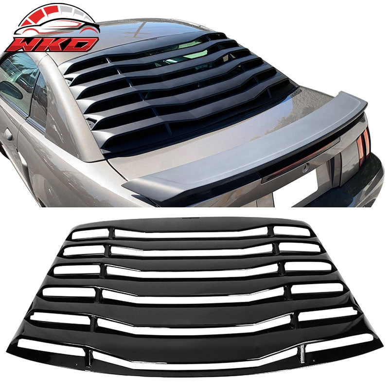 Wholesale 99-04 Ford Mustang IKON Style Gloss Black Rear Window Louver Shade Cover