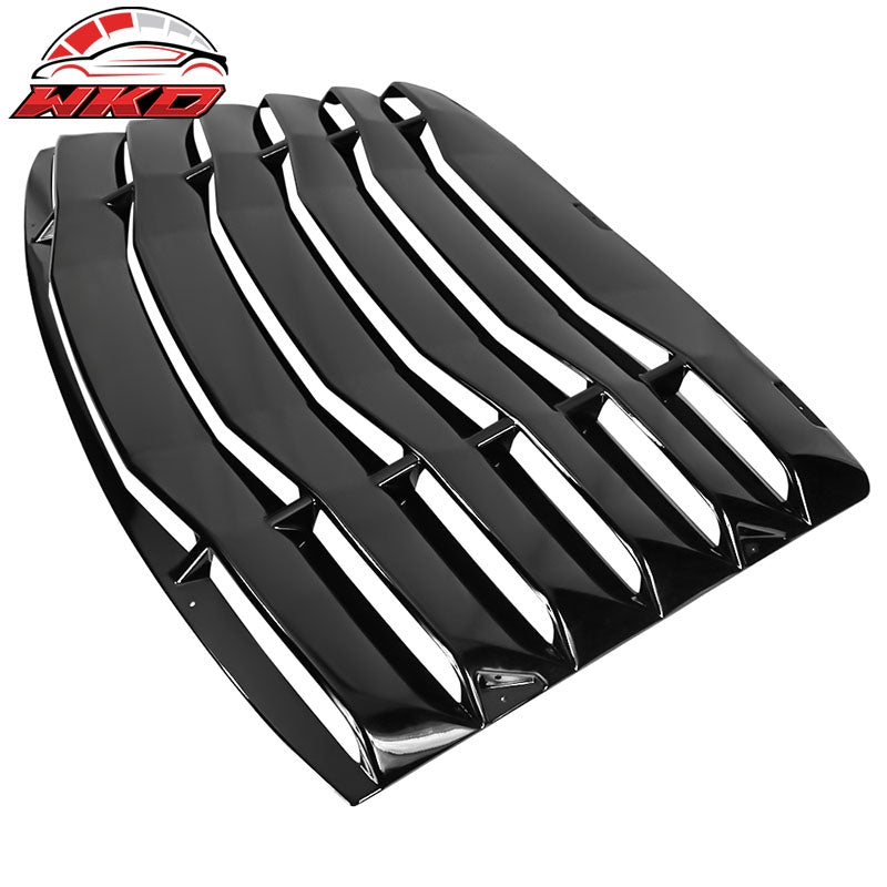 Fits 99-04 Ford Mustang IKON Style Gloss Black Rear Window Louver Shade Cover