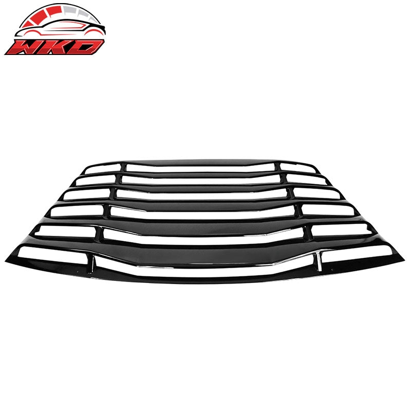 Fits 99-04 Ford Mustang IKON Style Gloss Black Rear Window Louver Shade Cover