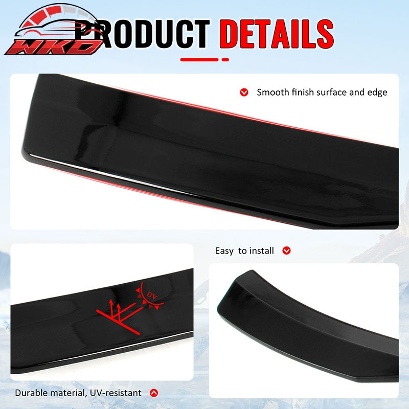 Fits 24-26 Ford Mustang S650 Coupe OE Style Rear Roof Spoiler Gloss Black ABS