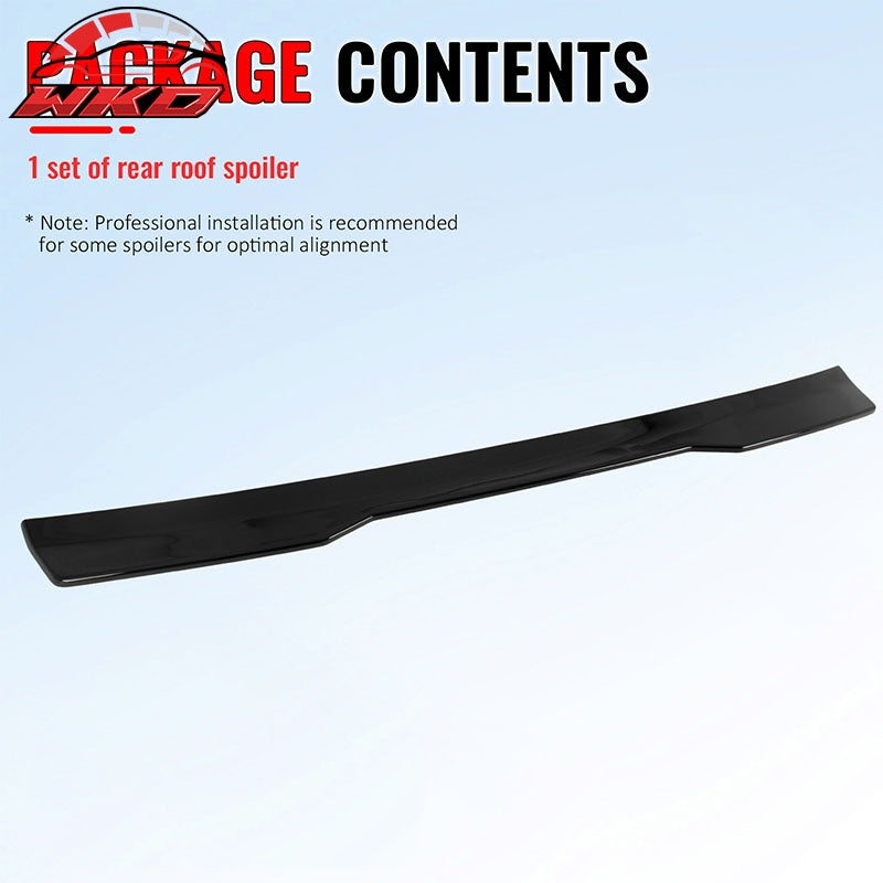 Fits 24-26 Ford Mustang S650 Coupe OE Style Rear Roof Spoiler Gloss Black ABS