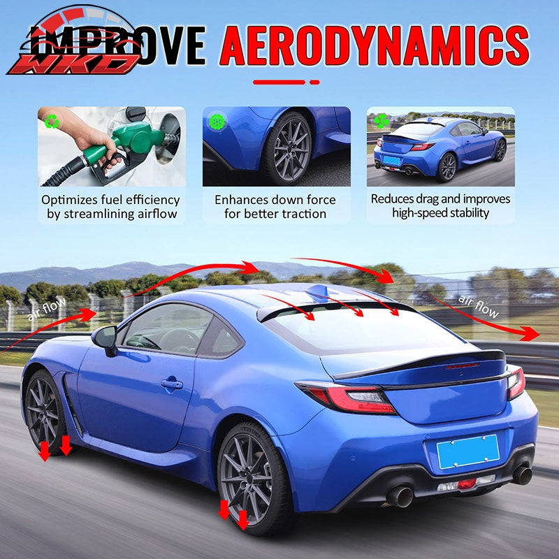 Fits 24-26 Ford Mustang S650 Coupe OE Style Rear Roof Spoiler Gloss Black ABS