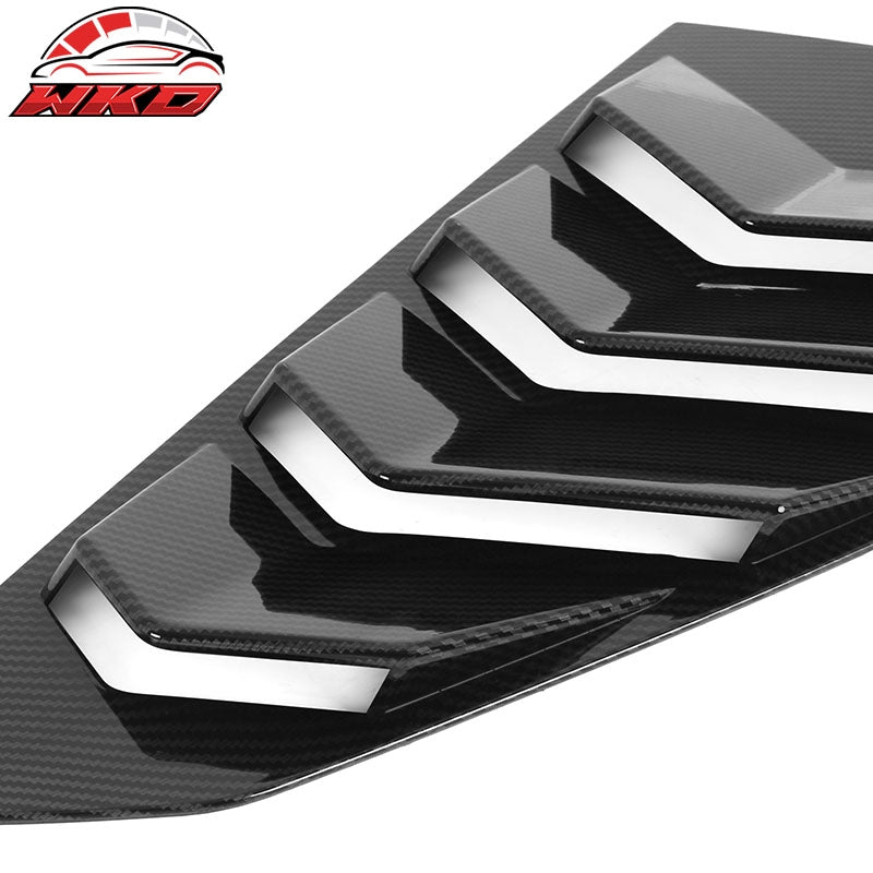 Fits 24-26 Ford Mustang S650 Coupe Side Window Louvers Scoop Carbon Fiber Print
