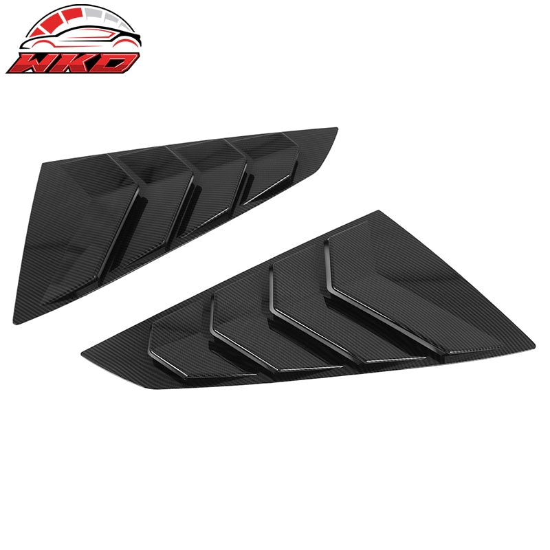 Fits 24-26 Ford Mustang S650 Coupe Side Window Louvers Scoop Carbon Fiber Print