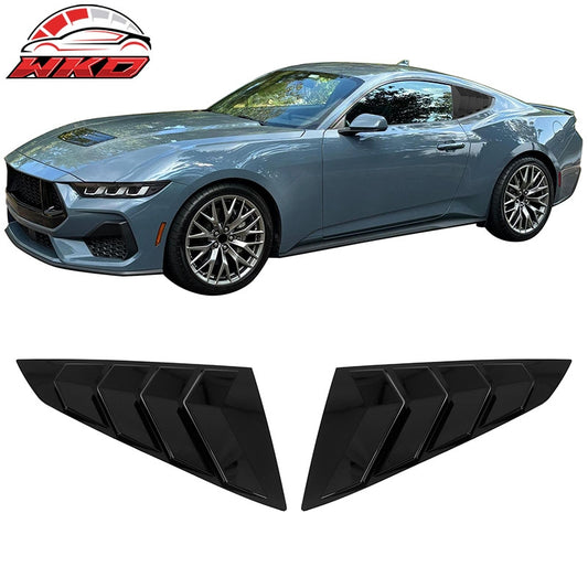 Wholesale 24-26 Ford Mustang S650 Coupe Side Window Louvers Scoop Vent Gloss Black - Wikond Auto