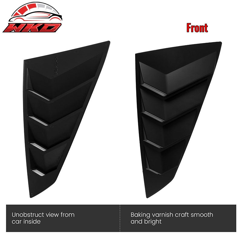 Fits 24-26 Ford Mustang S650 Coupe Side Window Louvers Scoop Vent Matte Black