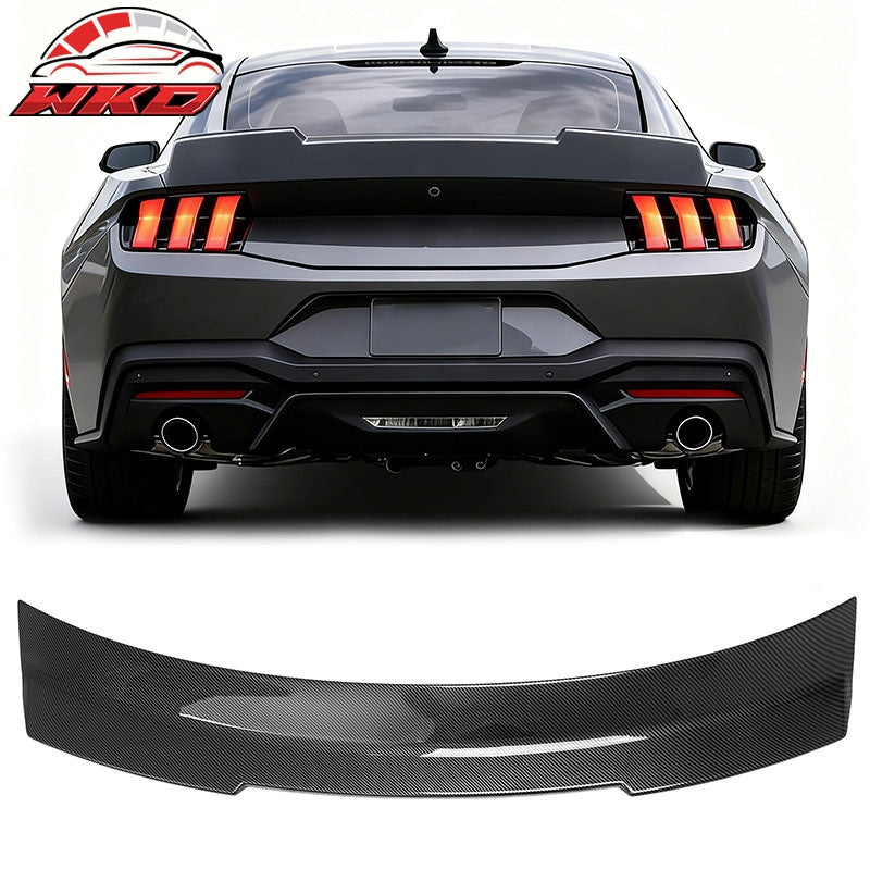 Wholesale For 24-26 Ford Mustang SK Style Duckbill Trunk Spoiler Carbon Fiber Print ABS