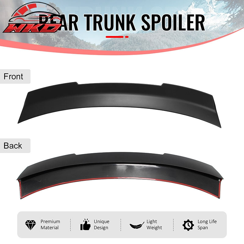 For 24-26 Ford Mustang SK Style Duckbill Trunk Spoiler Matte Black Rear Wing ABS