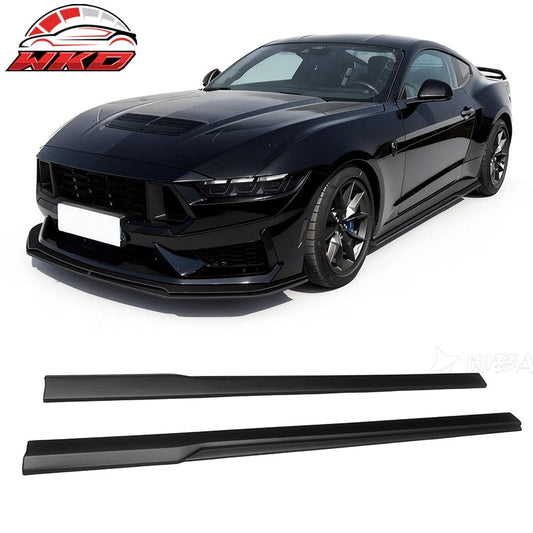 Wholesale 24-26 Ford Mustang IKON Style Matte Black Side Skirts Extension Lip Add on