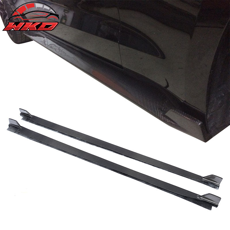 Fits 15-23 Ford Mustang S550 Coupe JC Style Side Skirts Carbon Fiber