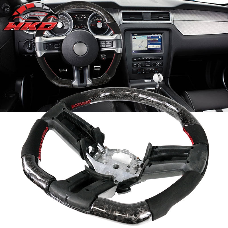Wholesale 10-14 Mustang Steering Wheel Forged Carbon Fiber Alcantara - Wikond Auto