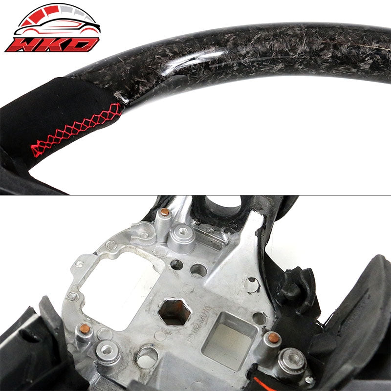 Wholesale 10-14 Mustang Steering Wheel Forged Carbon Fiber Alcantara - Wikond Auto