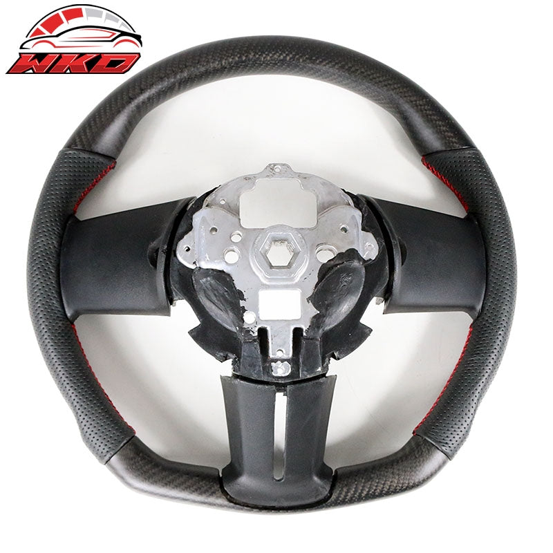 Fits 10-14 Ford Mustang Steering Wheel Matte Carbon Fiber Leather