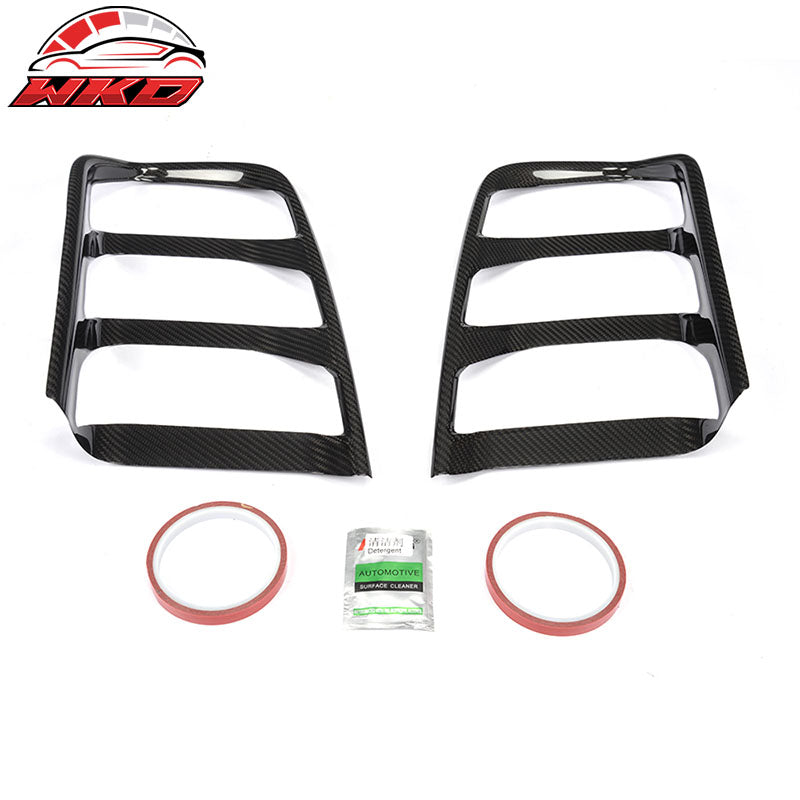 Fits 15-17 Ford Mustang S550 Tail Light Cover Overlay Trim - Matte Carbon Fiber
