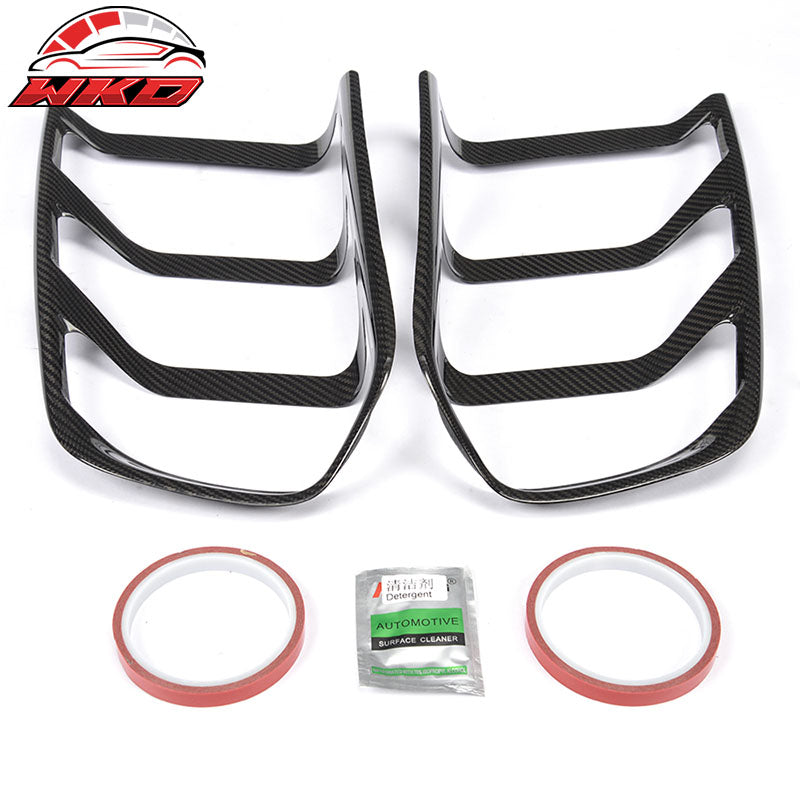 Fits 15-17 Ford Mustang S550 Tail Light Cover Overlay Trim - Matte Carbon Fiber