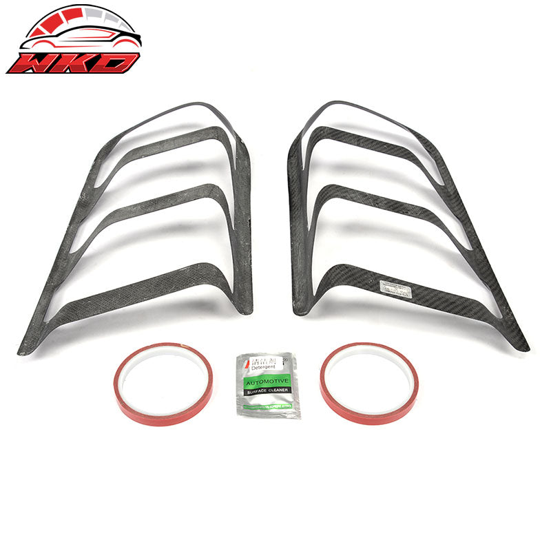 Fits 15-17 Ford Mustang S550 Tail Light Cover Overlay Trim - Matte Carbon Fiber