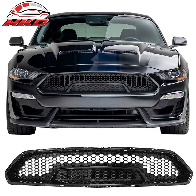 Wholesale 18-23 Ford Mustang Upper Grille Shelby Super Snake Style Gloss Black Guard