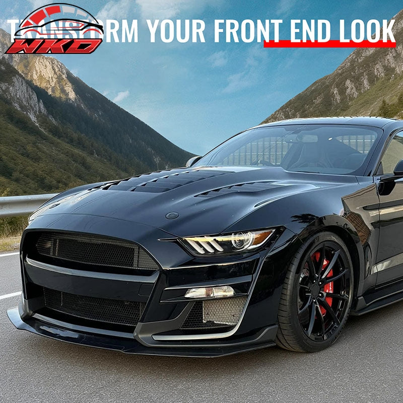For 15-17 Ford Mustang V6/GT/GT350 20-23 GT500 GT500KR Style Front Hood Aluminum