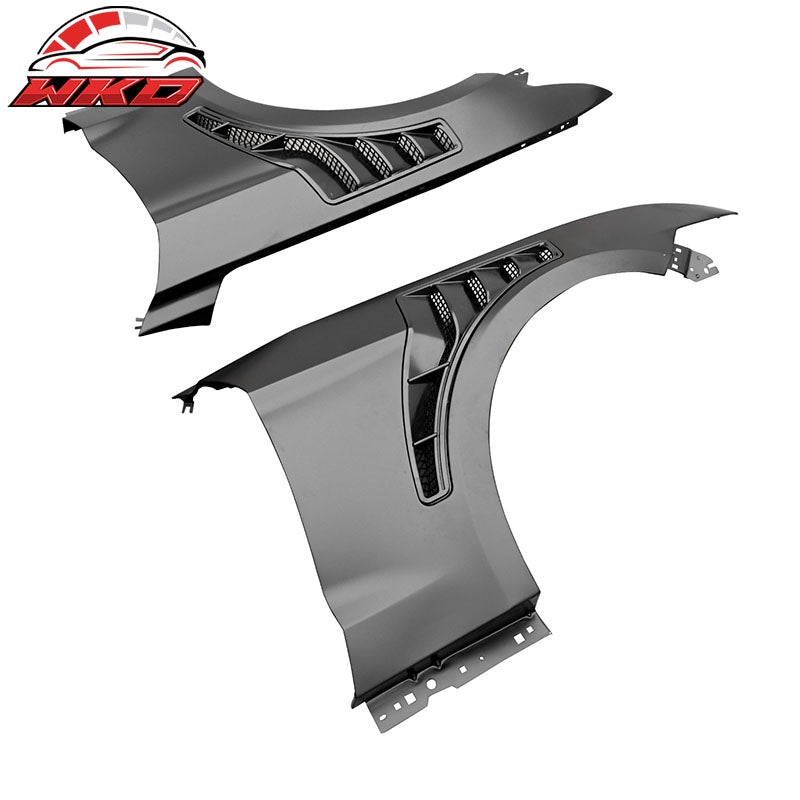 Fits 15-17 Ford Mustang V6/GT GT500KR Style Front Fenders Aluminum Side Panel