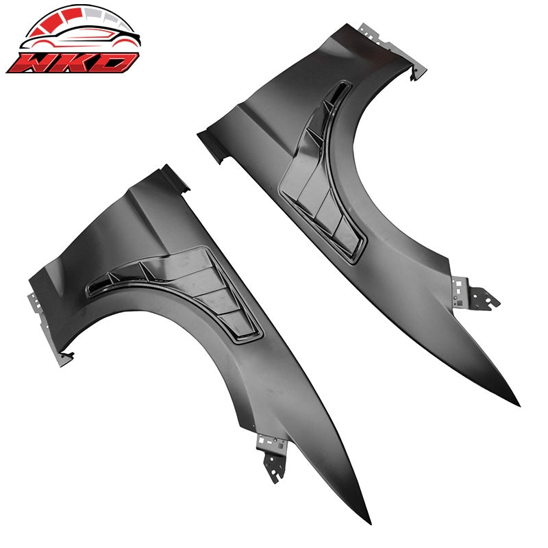 Fits 15-17 Ford Mustang V6/GT GT500KR Style Front Fenders Aluminum Side Panel