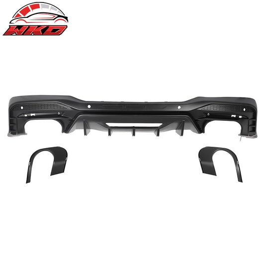 Wholesale 24-26 Ford Mustang V6/GT Rear Bumper Diffuser Rock Style Matte Black Lip