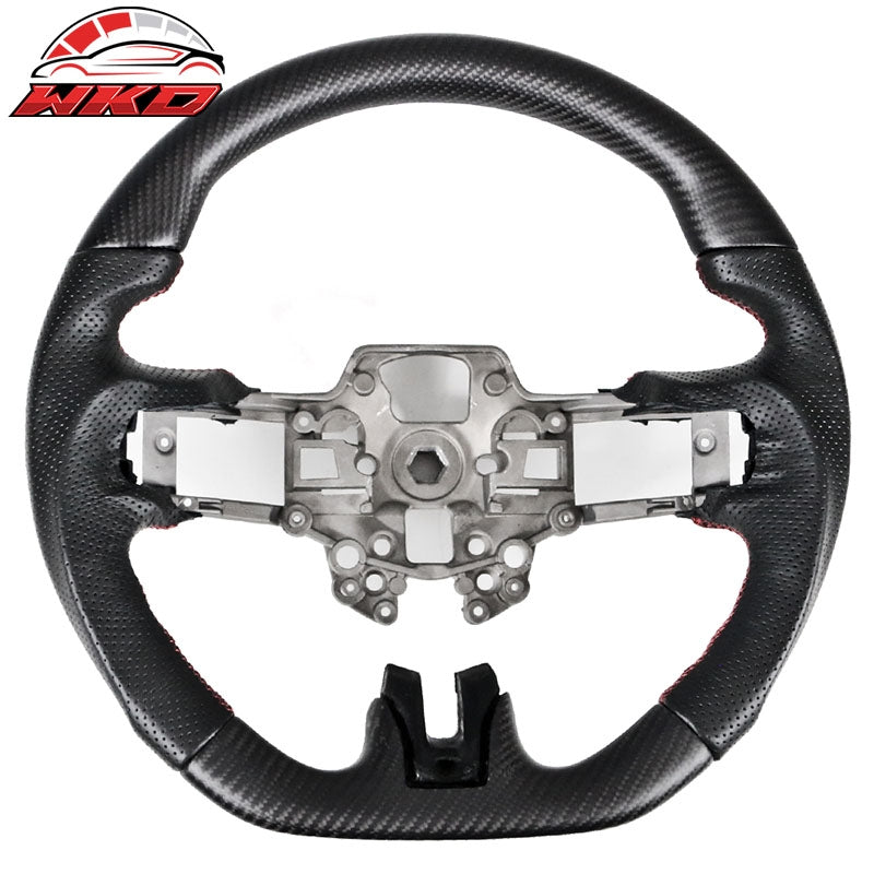 Wholesale 18-23 Mustang Hiramitsu Carbon Fiber Leather Steering Wheel