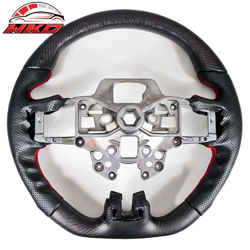 Fits 18-23 Mustang Hiramitsu Carbon Fiber Leather Steering Wheel