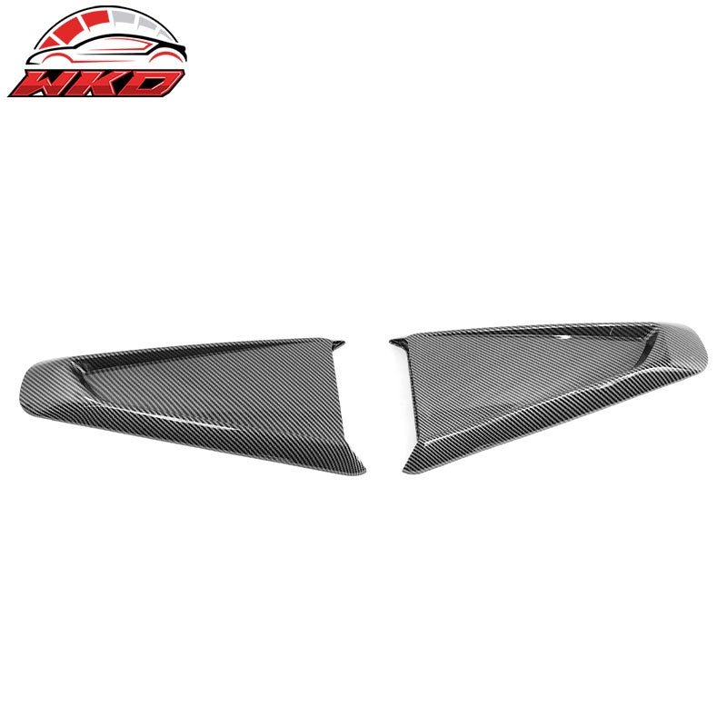 Wholesale 10-14 Ford Mustang IKON Side Quarter Window Louver Cover Carbon Fiber Print