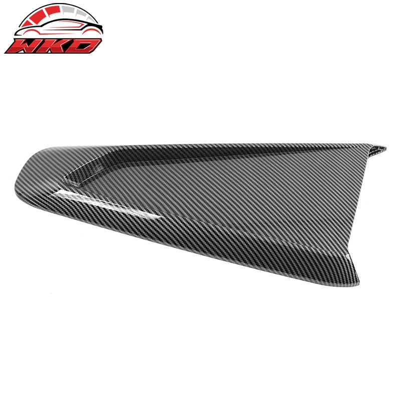 Fits 10-14 Ford Mustang IKON Side Quarter Window Louver Cover Carbon Fiber Print