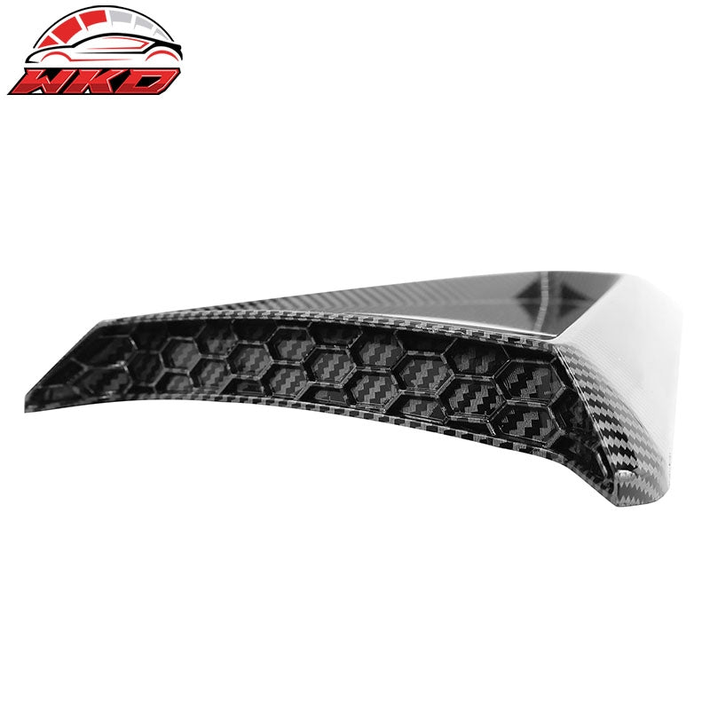 Fits 10-14 Ford Mustang IKON Side Quarter Window Louver Cover Carbon Fiber Print