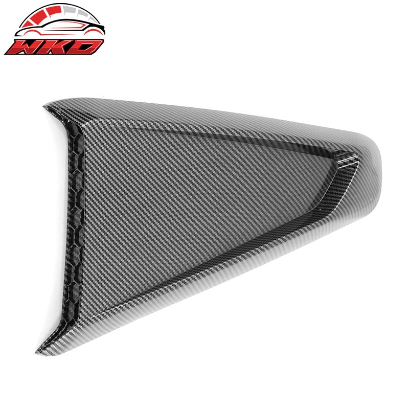 Fits 10-14 Ford Mustang IKON Side Quarter Window Louver Cover Carbon Fiber Print