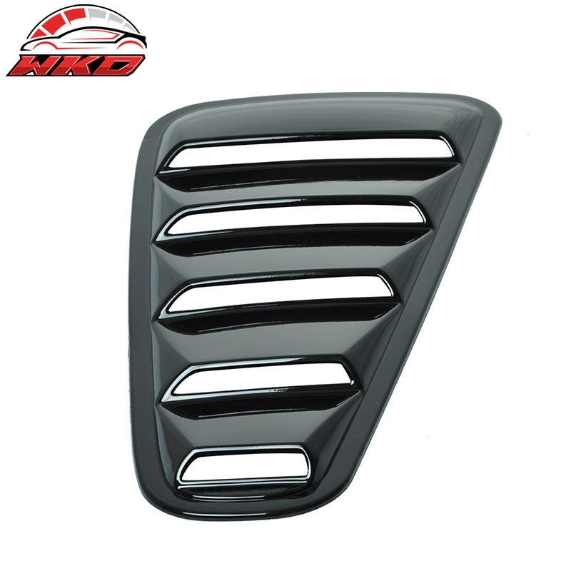 Fits 10-14 Ford Mustang OE Style Side Quarter Window Louvers Cover Gloss Black